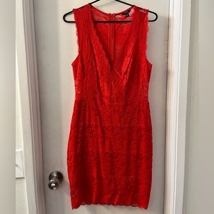 Red lace guess dress